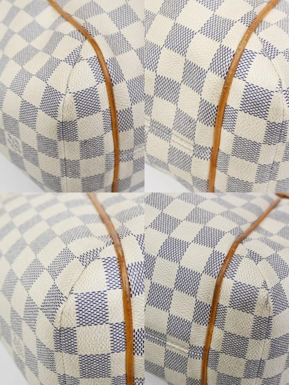 LOUIS VUITTON Totally PM Shoulder Bag Damier Azur Leather White N51261 72ZA257 - Picture 7 of 16